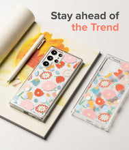 Заредете изображение във визуализатора на галерията – Ringke Fusion Design Armored Case Cover with Gel Frame for Samsung Galaxy S22 Ultra transparent (Floral) (F594R31) - TopMag
