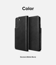 Заредете изображение във визуализатора на галерията – Ringke Folio Signature Flip Leather Case for Samsung Galaxy S22 + (S22 Plus) Black (FSS118R262) - TopMag
