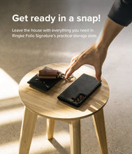 Заредете изображение във визуализатора на галерията – Ringke Folio Signature Flip Leather Case for Samsung Galaxy S22 + (S22 Plus) Black (FSS118R262) - TopMag
