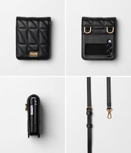 Заредете изображение във визуализатора на галерията – Ringke Folio Signature Flip Leather Case with Shoulder Strap for Samsung Galaxy Z Flip 3 Black (FS116R55) - TopMag
