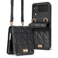 Заредете изображение във визуализатора на галерията – Ringke Folio Signature Flip Leather Case with Shoulder Strap for Samsung Galaxy Z Flip 3 Black (FS116R55) - TopMag
