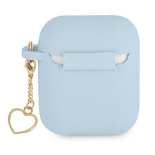 Заредете изображение във визуализатора на галерията – Guess GUA2LSCHSB AirPods cover niebieski/blue Silicone Charm Heart Collection - TopMag
