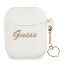 Заредете изображение във визуализатора на галерията – Guess GUA2LSCHSH AirPods cover biały/white Silicone Charm Heart Collection - TopMag
