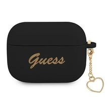 Заредете изображение във визуализатора на галерията – Guess GUAPLSCHSK AirPods Pro cover czarny/black Silicone Charm Heart Collection - TopMag
