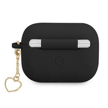 Заредете изображение във визуализатора на галерията – Guess GUAPLSCHSK AirPods Pro cover czarny/black Silicone Charm Heart Collection - TopMag
