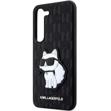 Заредете изображение във визуализатора на галерията – Karl Lagerfeld KLHCS23MSAKLHCPK S23+ S916 hardcase black/black Saffiano Monogram Choupette
