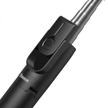 Заредете изображение във визуализатора на галерията – Baseus selfie stick with remote on bluetooth + tripod premium sudyzp-f01 black - TopMag
