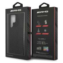 Заредете изображение във визуализатора на галерията – AMG AMHCS22LBLSCA S22 Ultra S908 czarny/black hardcase Carbon Stripe&amp;Embossed - TopMag
