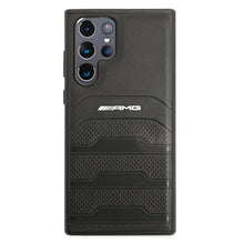 Заредете изображение във визуализатора на галерията – AMG AMHCS22LGSEBK S22 Ultra S908 czarny/black hardcase Leather Debossed Lines - TopMag
