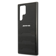 Заредете изображение във визуализатора на галерията – AMG AMHCS22LGSEBK S22 Ultra S908 czarny/black hardcase Leather Debossed Lines - TopMag
