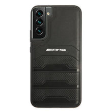 Заредете изображение във визуализатора на галерията – AMG AMHCS22MGSEBK S22+ S906 czarny/black hardcase Leather Debossed Lines - TopMag
