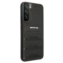 Заредете изображение във визуализатора на галерията – AMG AMHCS22MGSEBK S22+ S906 czarny/black hardcase Leather Debossed Lines - TopMag
