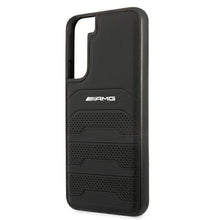 Заредете изображение във визуализатора на галерията – AMG AMHCS22MGSEBK S22+ S906 czarny/black hardcase Leather Debossed Lines - TopMag
