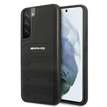 Заредете изображение във визуализатора на галерията – AMG AMHCS22SGSEBK S22 S901 czarny/black hardcase Leather Debossed Lines - TopMag
