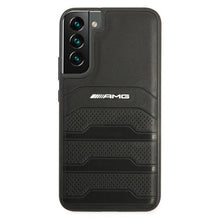 Заредете изображение във визуализатора на галерията – AMG AMHCS22SGSEBK S22 S901 czarny/black hardcase Leather Debossed Lines - TopMag
