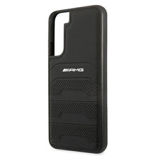 Заредете изображение във визуализатора на галерията – AMG AMHCS22SGSEBK S22 S901 czarny/black hardcase Leather Debossed Lines - TopMag
