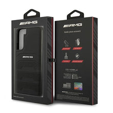 Заредете изображение във визуализатора на галерията – AMG AMHCS22SGSEBK S22 S901 czarny/black hardcase Leather Debossed Lines - TopMag
