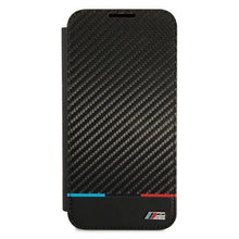 Заредете изображение във визуализатора на галерията – Etui BMW BMBKS22MPUCARTCBK S22+ S906 czarny/black bookcase M Collection Triangles - TopMag
