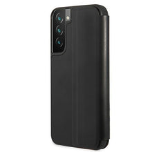 Заредете изображение във визуализатора на галерията – Etui BMW BMBKS22MTRTBK S22+ S906 czarny/black bookcase M Collection Triangles - TopMag
