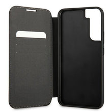 Заредете изображение във визуализатора на галерията – Etui BMW BMBKS22MTRTBK S22+ S906 czarny/black bookcase M Collection Triangles - TopMag
