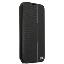 Заредете изображение във визуализатора на галерията – Etui BMW BMBKS22STRTBK S22 S901 czarny/black bookcase M Collection Triangles - TopMag
