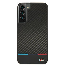 Заредете изображение във визуализатора на галерията – Etui hardcase BMW BMHCS22MPUCARTCBK S22+ S906 black/czarny M Collection Triangles - TopMag
