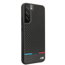 Заредете изображение във визуализатора на галерията – Etui hardcase BMW BMHCS22MPUCARTCBK S22+ S906 black/czarny M Collection Triangles - TopMag
