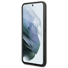 Заредете изображение във визуализатора на галерията – Etui hardcase BMW BMHCS22MPUCARTCBK S22+ S906 black/czarny M Collection Triangles - TopMag
