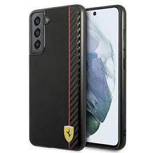 Заредете изображение във визуализатора на галерията – Ferrari FESAXHCS21FBK S21 FE G990 czarny/black hardcase On Track Carbon Stripe - TopMag
