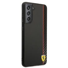 Заредете изображение във визуализатора на галерията – Ferrari FESAXHCS21FBK S21 FE G990 czarny/black hardcase On Track Carbon Stripe - TopMag
