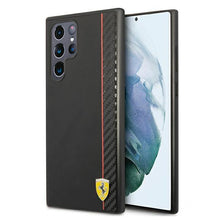 Заредете изображение във визуализатора на галерията – Ferrari FESAXHCS22LBK S22 Ultra S908 czarny/black hardcase On Track Carbon Stripe - TopMag
