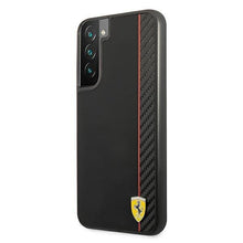 Заредете изображение във визуализатора на галерията – Ferrari FESAXHCS22MBK S22+ S906 czarny/black hardcase On Track Carbon Stripe - TopMag
