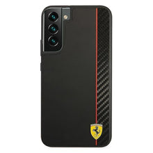 Заредете изображение във визуализатора на галерията – Ferrari FESAXHCS22MBK S22+ S906 czarny/black hardcase On Track Carbon Stripe - TopMag
