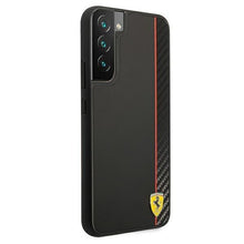 Заредете изображение във визуализатора на галерията – Ferrari FESAXHCS22MBK S22+ S906 czarny/black hardcase On Track Carbon Stripe - TopMag
