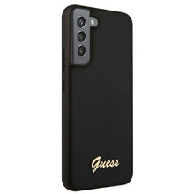 Заредете изображение във визуализатора на галерията – Guess GUHCS22MLSLMGBK S22+ S906 czarny/black hardcase Silicone Script Metal Logo - TopMag
