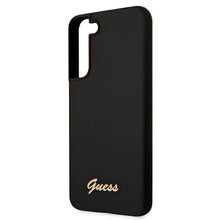 Заредете изображение във визуализатора на галерията – Guess GUHCS22MLSLMGBK S22+ S906 czarny/black hardcase Silicone Script Metal Logo - TopMag
