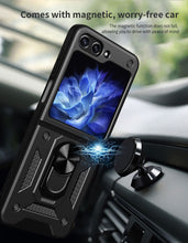 Заредете изображение във визуализатора на галерията – Slide Camera Armor Case for Samsung Galaxy Z Flip 5 Black
