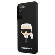 Заредете изображение във визуализатора на галерията – Karl Lagerfeld KLHCS22MSLKHBK S22 + S906 black / black hardcase Silicone Karl`s Head - TopMag
