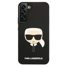 Заредете изображение във визуализатора на галерията – Karl Lagerfeld KLHCS22MSLKHBK S22 + S906 black / black hardcase Silicone Karl`s Head - TopMag
