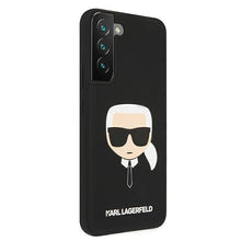 Заредете изображение във визуализатора на галерията – Karl Lagerfeld KLHCS22MSLKHBK S22 + S906 black / black hardcase Silicone Karl`s Head - TopMag
