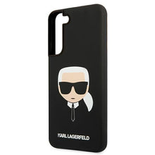 Заредете изображение във визуализатора на галерията – Karl Lagerfeld KLHCS22MSLKHBK S22 + S906 black / black hardcase Silicone Karl`s Head - TopMag
