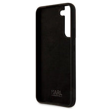 Заредете изображение във визуализатора на галерията – Karl Lagerfeld KLHCS22MSLKHBK S22 + S906 black / black hardcase Silicone Karl`s Head - TopMag
