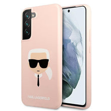 Заредете изображение във визуализатора на галерията – Karl Lagerfeld KLHCS22MSLKHPI S22+ S906 rożowy/pink hardcase Silicone Karl`s Head - TopMag
