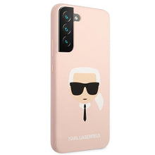 Заредете изображение във визуализатора на галерията – Karl Lagerfeld KLHCS22MSLKHPI S22+ S906 rożowy/pink hardcase Silicone Karl`s Head - TopMag
