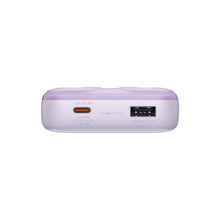 Заредете изображение във визуализатора на галерията – Baseus Comet Series powerbank with display 20000mAh 22.5W - purple + USB-A - USB-C 0.3m cable - white
