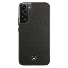 Заредете изображение във визуализатора на галерията – Mercedes MEHCS22MPSQBK S22+ S906 czarny/black hardcase Leather Stars Pattern - TopMag
