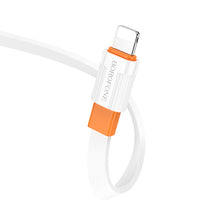 Заредете изображение във визуализатора на галерията – Borofone Cable BX89 Union - USB to Lightning - 2,4A 1 metre white-orange
