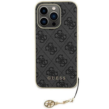 Заредете изображение във визуализатора на галерията – Guess GUHCP15LGF4GGR iPhone 15 Pro 6.1" gray/gray hardcase 4G Charms Collection
