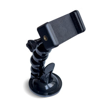 Заредете изображение във визуализатора на галерията – GoPro mount with suction cup for GoPro, DJI, Insta360, SJCam, Eken sports cameras + smartphone adapter (GoPro car suction cup) - TopMag
