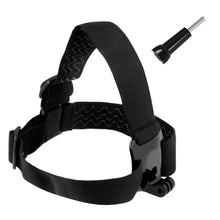 Заредете изображение във визуализатора на галерията – Headband for GoPro, DJI Osmo Action, EKEN, SJCam, Insta360 sports cameras + long mounting screw black - TopMag
